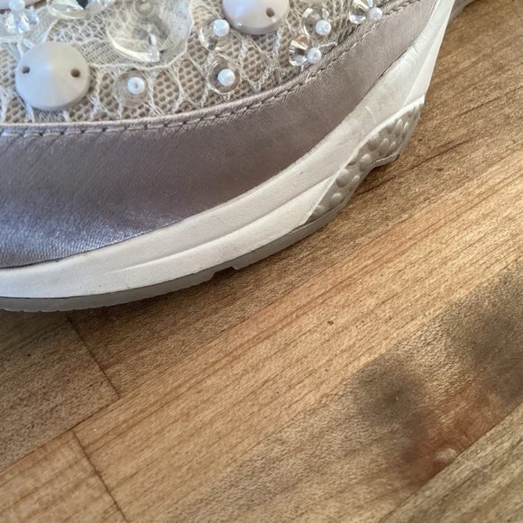 Ash Muse bejeweled, beaded, sequins, crystal, silver gray sneakers Sz 38  7.5/8 - Picture 8 of 12